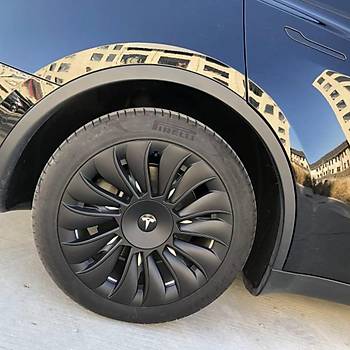 Tesla Model Y FROW Jant Kapa Seti 19 n, Mat Siyah Renk (4 Adet Set Olarak Satlmaktadr.)
