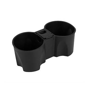 Tesla Model Y / Model 3 Orta Konsol Ortas Kapakl Kllk ve Bardak Tutucu Siyah