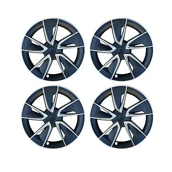 Tesla Juniper CELEST Jant Kapa Seti 19 n, Gri Siyah Kark Renk