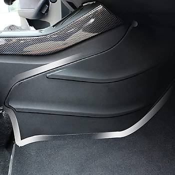 Tesla Model Y Orta Konsol Kenar Sa ve Sol Koruyucu Bakaliti, 2 Adet Set Olarak, Mat Siyah Renk
