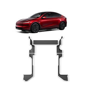 Tesla Juniper  Kap Koruyucu erit ve Arka Koltuk Alt Tekmelik ,5 Adet Set , Siyah Renk