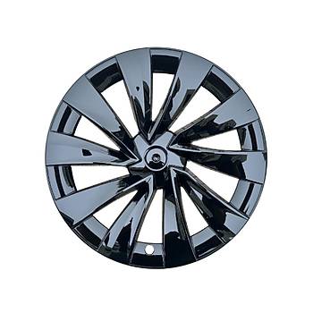 Tesla Juniper AURON Jant Kapa Seti 20 n, Parlak Siyah Renk
