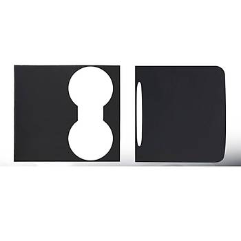 Tesla Model Y / Model 3 Orta Konsol Mat Siyah Kaplama, 2 Adet Set Olarak