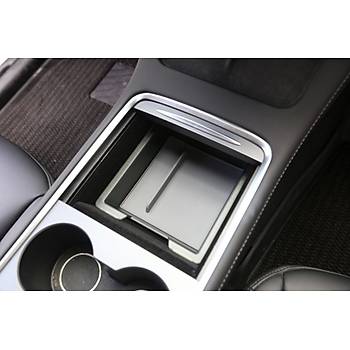 Tesla Model Y / Model 3 Orta Konsol Dzenleyici Alt ABS Yksek Kaliteli Plastik Transparan  Renk