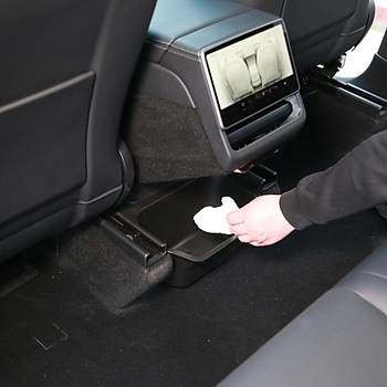 Tesla Juniper Arka Koltuk Ortasna Taklan Kapakl p Kutusu veya Saklama Alan, Siyah Renk