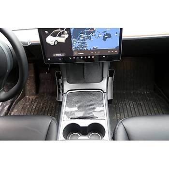 Tesla Model Y / Model 3 Orta Konsol Entegre ift Tarafl Dzenleyici, Siyah, Gri ve Beyaz Renk