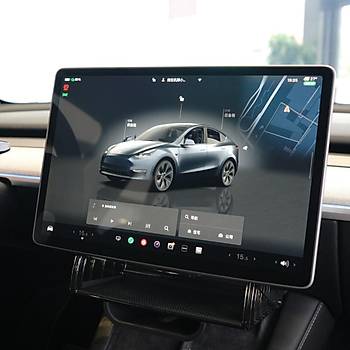 Tesla Model Y / Model 3 Ekran Alt�na Tak�lan Magnetik Ba�lant�l� D�zenleyici, Siyah veya Beyaz Renk