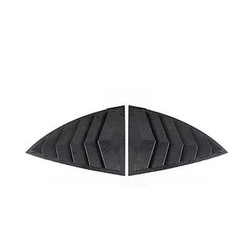 Tesla Juniper  Yan Kelebek Cam Kapa Karbon Kaplama, 2 Adet Set Olarak, Parlak Siyah Renk