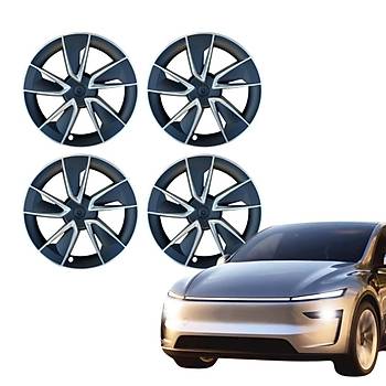 Tesla Juniper CELEST Jant Kapa Seti 19 n, Gri Siyah Kark Renk