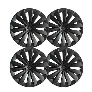 Tesla Model Y  FLOW Jant Kapa Seti 19 n, Mat Siyah Renk  (4 Adet Set Olarak Satlmaktadr.)