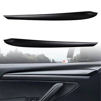 Tesla Model Y / Model 3 n Kap Dekoratif Mat Siyah Kaplama, 2 Adet Set Olarak