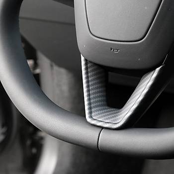 Tesla Juniper Direksiyon Simidi Alt Ksm Dekoratif Karbon Kaplamas, Mat Siyah Renk