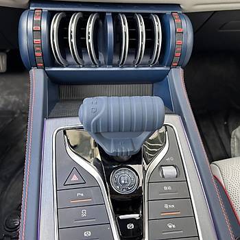 BYD Atto 3 Otomatik Vites Topuzu Kaplamas, Nubuk Lacivert ve Mavi Silikon Renk Seenei le