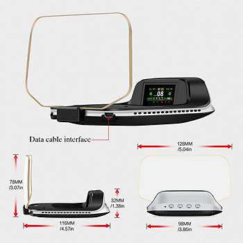 Tesla Model Y / Model oklu Fonksiyonlar Gsteren ift Sistemli Ekran Gstergesi, HUD, Gri Renk