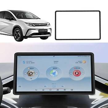 BYD Dolphin Orta Ekran Koruyucu erevesi Silikon, 12.8 n, Siyah Renk