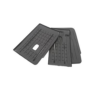 Tesla Model Y Arka Koltuk Kauuk Paspas Seti , izgili Desenli, Siyah Renk