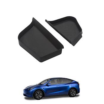 Tesla Model Y Arka Bagaj Sa ve Sol Ke Dzenleme Raf, 2 adet Set Olarak, Mat Siyah Renk