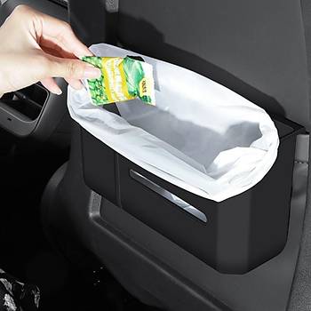 Tesla Model Y / Model 3 Koltuk Arkasna Taklan ok Amal Saklama Kutusu , Siyah Renk