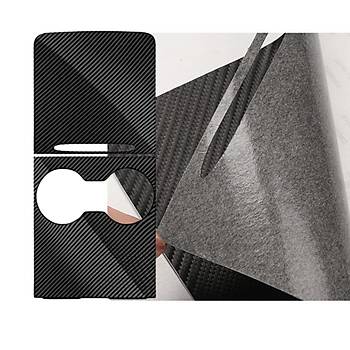Tesla Model Y  / Model 3 Orta Konsol Karbon Kaplama Sticker, 2 Adet Set Olarak