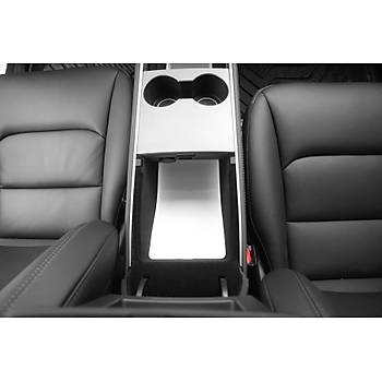 Tesla Model Y / Model 3 Kol Dayama i Dzenleyici Siyah, Beyaz ve Gri Renk Seenei le