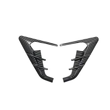 Tesla Juniper Yan Kamera ereve Kapa, HW4.0, 2 Adet Set Olarak, Parlak Karbon Siyah Renk