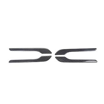 Tesla Model Y / Juniper / Model 3 Kap� A�ma Kolu Karbon Kaplama, 4 Adet Set, Parlak Siyah Renk