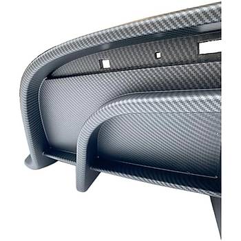 Tesla Model Y Arka Tampon Spoyleri, Arka Difzr, Siyah Mat Karbon