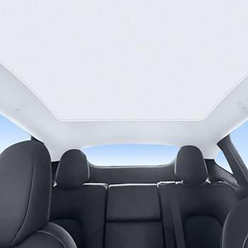 Tesla Juniper Komple Tavan Perdesi, Elektrostatik Tek Para Gnelik, Bej