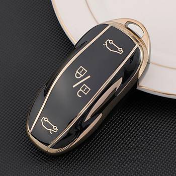 Tesla Model Y / Model 3 Anahtar Kart Kordonlu Muhafaza Kab, Siyah Renk