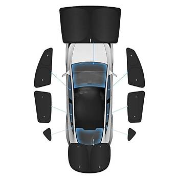 Tesla Model Y UV Korumal Gnelik Seti, 8 Adet Set Olarak, Siyah Renk