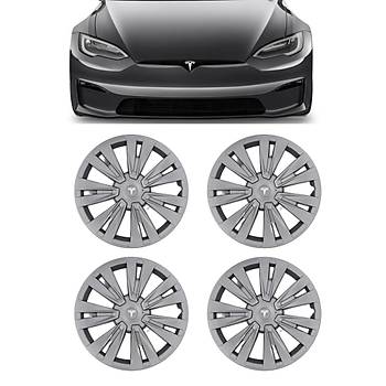 Tesla Model Y X PLAID Jant Kapa�� Seti 19 �n�, Gri (4 Adet Set Olarak Sat�lmaktad�r.)