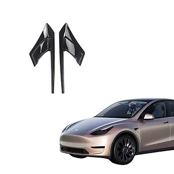 Tesla Model Y Yan Kamera Ka,2 Adet Set Olarak, Parlak Siyah Renk