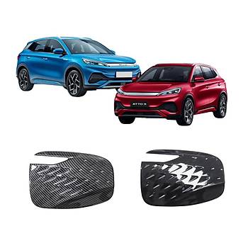 BYD Atto 3 arj Etme Kapa Kaplamas, ABS Karbon Kaplama, Mat ve Parlak Siyah Renk Seenei le