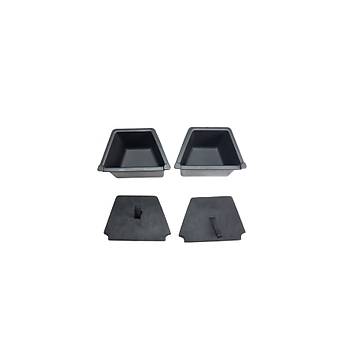 BYD Atto 3 Arka Bagaj Keleri in Kapakl Saklama Kutular, 2 Adet Set Olarak,  Siyah Renk