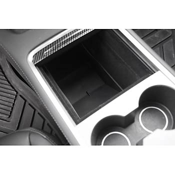 Tesla Model Y/Model 3 Orta Konsol Dzenleyici Alt, Siyah, Gri ve Beyaz Renk Seenei le