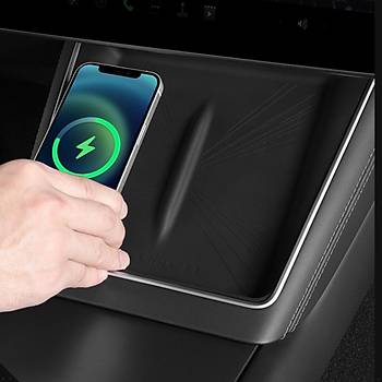Tesla Juniper Yumu�ak Silikon Telefon �arj Pedi, Light Speed Tip, Siyah Renk