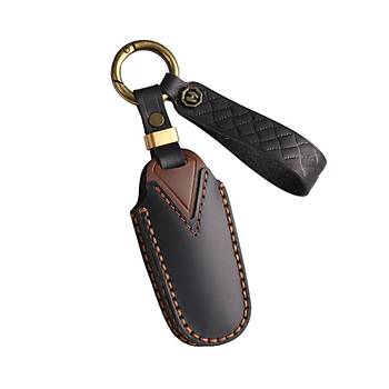 Tesla Model Y Deri Anahtar Kab�, Anahtarl�k , Siyah Renk