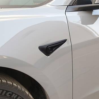 Tesla Model Y Yan Kamera Ka��, 2 Adet Set Olarak, Mat Siyah Renk
