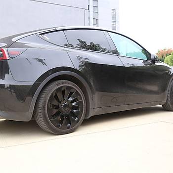 Tesla Model Y  CYCLONE Jant Kapa�� Seti 20 �n�, Mat Siyah Renk  (4 Adet Set Olarak Sat�lmaktad�r.)
