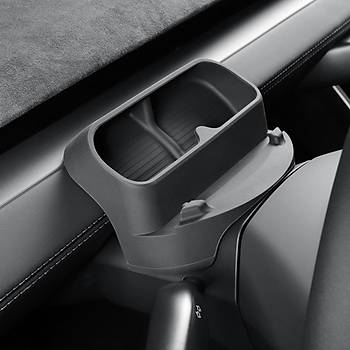 Tesla Juniper Direksiyon Arkasna Taklan Silikon Telefon ve Gzlk Tutucu, Siyah Renk