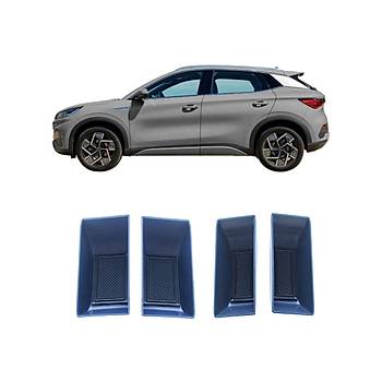 BYD Atto 3 n ve Arka Kap Kol Dayama i Dzenleyici, 4 Adet Set Olarak, Siyah Renk