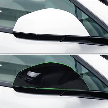 Tesla Model Y Ayna Kapa st , 2 Adet Set Olarak, Parlak Siyah