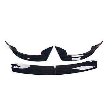 Tesla Model Y n Tampon Alt Spoyler, 3 Para Set Olarak, Parlak Siyah Renk