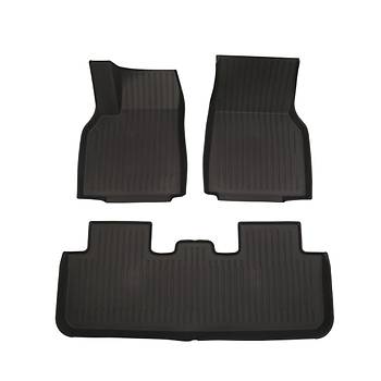 Tesla Juniper Paspas Tak�m� �n ve Arka Set Olarak �izgili Desenli, Siyah Renk