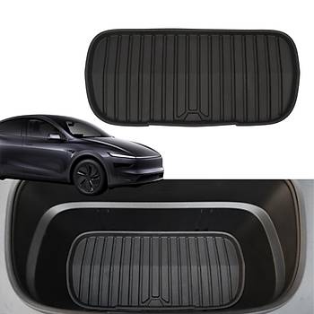 Tesla Juniper  n Bagaj Havuzlu Kauuk Paspas, izgili Desenli, Siyah Renk