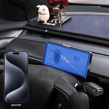 Tesla Model Y / Model  F63 Yksek Performans 6.25 n HD CarPlay Android Destekli Orta Konsol Kontrol Paneli