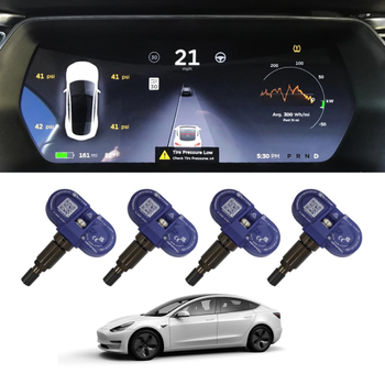 Tesla Model Y / Model 3 Orijinal Bluetooth Lastik Basnc Sensr (TPS), 4 Adet Set, Mavi Renk