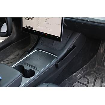 Tesla Model Y / Model 3 Orta Konsol Entegre ift Tarafl Dzenleyici, Siyah, Gri ve Beyaz Renk