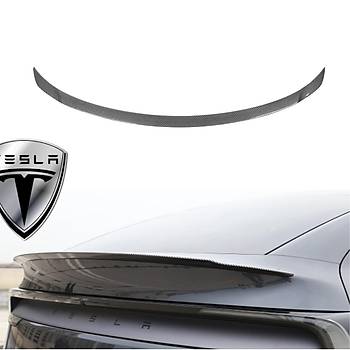 Tesla Juniper Arka Tampon Pro Tip Spoyleri Parlak Karbon, Siyah Renk