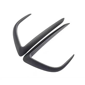 Tesla Model Y n Sis Lambas Ka Karbon Kaplama, 2 Adet Set Olarak, Mat Siyah Renk